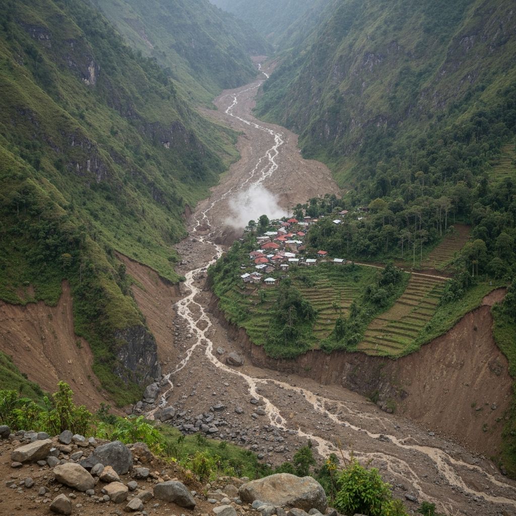 Papua Pegunungan mountains landslide disaster isolated villages